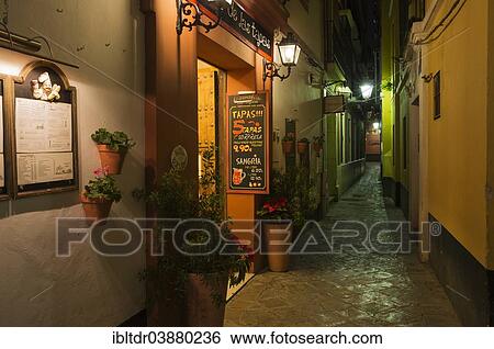 "At night in the Santa Cruz quarter, Seville, Seville province, Andalusia, Spain, Europe" View Large Photo Image Stock Photograph - "At night in the Santa Cruz quarter, Seville, Seville province, Andalusia, Spain, Europe". Fotosearch