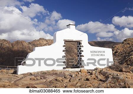 Stock Photography - "At the lookout at Degollada de los Grandadillos, Degollada de Los Grandadillos, Fuerteventura, Canary Islands, Spain, Europe". Fotosearch