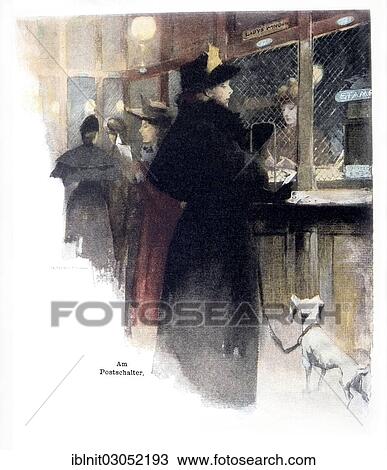 "At the post office, illustration from the Yearbook of Modern Art in Master Woodcuts, 1900" View Large Photo Image Stock Image - "At the post office, illustration from the Yearbook of Modern Art in Master Woodcuts, 1900". Fotosearch