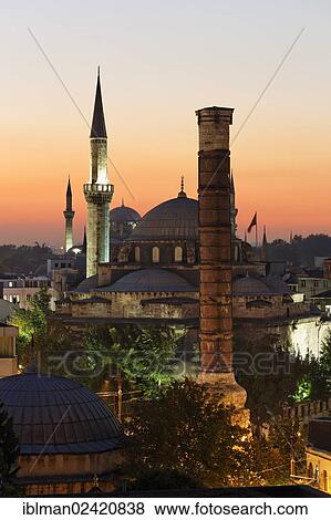 Atik Ali Pasha Mosque and the Column of Constantine, Cemberlitas, Istanbul, Turkey, Europe, Asia View Large Photo Image Stock Photo - Atik Ali Pasha Mosque and the Column of Constantine, Cemberlitas, Istanbul, Turkey, Europe, Asia. Fotosearch