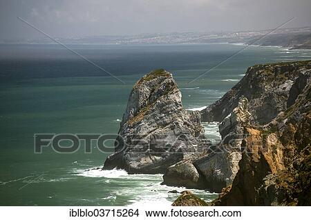 "Atlantic Coast, Cabo da Roca, the westernmost point of continental Europe, Cabo da Roca, Colares, Lisbon District, Portugal, Europe" View Large Photo Image Picture - "Atlantic Coast, Cabo da Roca, the westernmost point of continental Europe, Cabo da Roca, Colares, Lisbon District, Portugal, Europe". Fotosearch