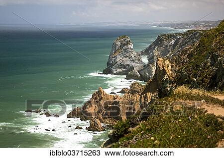 "Atlantic Coast, Cabo da Roca, the westernmost point of continental Europe, Cabo da Roca, Colares, Lisbon District, Portugal, Europe" View Large Photo Image Stock Image - "Atlantic Coast, Cabo da Roca, the westernmost point of continental Europe, Cabo da Roca, Colares, Lisbon District, Portugal, Europe". Fotosearch