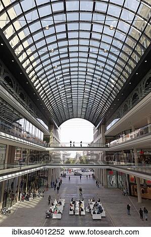 Stock Image - "Atrium, Mall of Berlin, Leipziger Platz, Berlin, Germany, Europe". Fotosearch