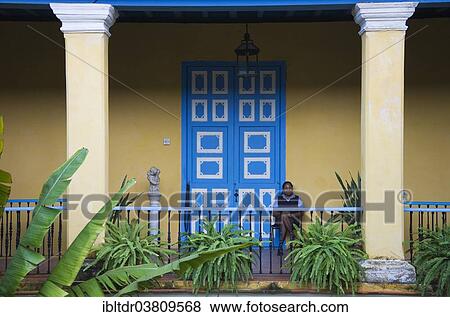 Stock Photo - "Attendant at the Colonial Art Museum, Havana, Cuba, North America". Fotosearch