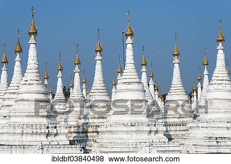 "Atthakatha chedis or stupas, Sandamuni Paya or Sandamuni Pagoda, temple complex in Mandalay, Mandalay Region, Myanmar, Asia" View Large Photo Image Stock Photo - "Atthakatha chedis or stupas, Sandamuni Paya or Sandamuni Pagoda, temple complex in Mandalay, Mandalay Region, Myanmar, Asia". Fotosearch