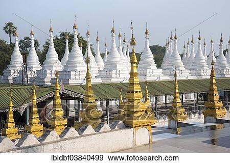 "Atthakatha chedis or stupas, Sandamuni Paya or Sandamuni Pagoda, temple complex in Mandalay, Mandalay Region, Myanmar, Asia" View Large Photo Image Stock Photo - "Atthakatha chedis or stupas, Sandamuni Paya or Sandamuni Pagoda, temple complex in Mandalay, Mandalay Region, Myanmar, Asia". Fotosearch
