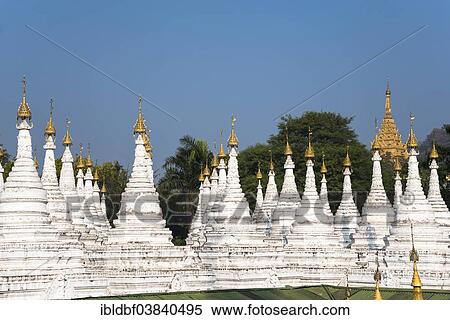"Atthakatha chedis or stupas, Sandamuni Paya or Sandamuni Pagoda, temple complex in Mandalay, Mandalay Region, Myanmar, Asia" View Large Photo Image Stock Photography - "Atthakatha chedis or stupas, Sandamuni Paya or Sandamuni Pagoda, temple complex in Mandalay, Mandalay Region, Myanmar, Asia". Fotosearch