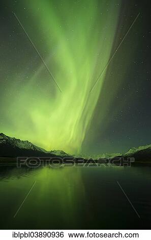 "Aurora borealis, Chugach Range, Knik River Valley, Alaska, USA" View Large Photo Image Stock Photograph - "Aurora borealis, Chugach Range, Knik River Valley, Alaska, USA". Fotosearch
