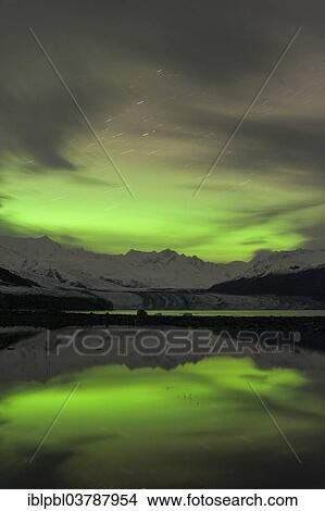 "Aurora borealis over College Fjord, Prince William Sound, Alaska" View Large Photo Image Picture - "Aurora borealis over College Fjord, Prince William Sound, Alaska". Fotosearch