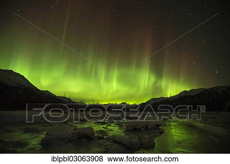 "Aurora Borealis, Twentymile River, Portage, Alaska, United States, North America" View Large Photo Image Stock Photo - "Aurora Borealis, Twentymile River, Portage, Alaska, United States, North America". Fotosearch