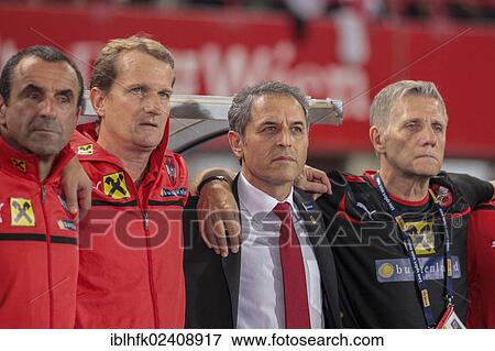 "Austrian head coach Marcel Koller, 2nd from right, during the national anthem before the WC qualifier soccer game on September 11, 2012 in Vienna, Austria, Europe" View Large Photo Image Stock Photo - "Austrian head coach Marcel Koller, 2nd from right, during the national anthem before the WC qualifier soccer game on September 11, 2012 in Vienna, Austria, Europe". Fotosearch
