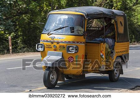 Stock Image - "Auto rickshaw, Tamil Nadu, India, Asia". Fotosearch