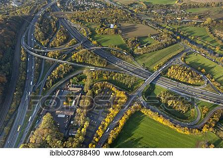 "Autobahnkreuz Kaiserberg interchange, spaghetti junction, A3 motorway and A40 Ruhrschnellweg, aerial view, Duisburg, Ruhr Area, North Rhine-Westphalia, Germany, Europe" View Large Photo Image Stock Image - "Autobahnkreuz Kaiserberg interchange, spaghetti junction, A3 motorway and A40 Ruhrschnellweg, aerial view, Duisburg, Ruhr Area, North Rhine-Westphalia, Germany, Europe". Fotosearch
