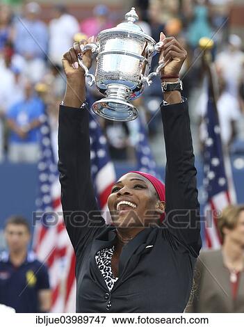 "Award ceremony, champion Serena Williams, United States, with trophy, U. S. Open 2014, ITF Grand Slam Tennis Tournament, USTA Billie Jean King National Tennis Center, Flushing Meadows, New York, United States, North America" View Large Photo Image Stock Photo - "Award ceremony, champion Serena Williams, United States, with trophy, U. S. Open 2014, ITF Grand Slam Tennis Tournament, USTA Billie Jean King National Tennis Center, Flushing Meadows, New York, United States, North America". Fotosearch