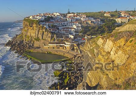 "Azenhas do Mar, Lisbon district, Sintra coast, Portugal, Europe" View Large Photo Image Stock Image - "Azenhas do Mar, Lisbon district, Sintra coast, Portugal, Europe". Fotosearch