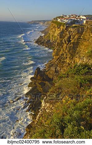 "Azenhas do Mar, Lisbon district, Sintra coast, Portugal, Europe" View Large Photo Image Stock Photography - "Azenhas do Mar, Lisbon district, Sintra coast, Portugal, Europe". Fotosearch