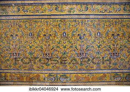 "Azulejos in the Alcazar of Seville, Seville, Andalucia, Spain, Europe" View Large Photo Image Picture - "Azulejos in the Alcazar of Seville, Seville, Andalucia, Spain, Europe". Fotosearch