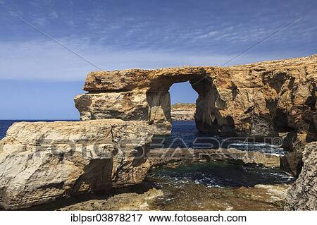 "Azure Window in Dwejra Bay, Gozo, Malta, Europe" View Large Photo Image Stock Photo - "Azure Window in Dwejra Bay, Gozo, Malta, Europe". Fotosearch