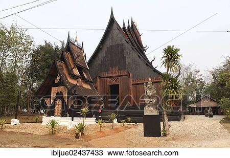 "Baan Si Dum, 40 small black houses with the works of national artist Thawan Duchanee, art gallery, museum, Chiang Rai province, Thailand, Asia" View Large Photo Image Stock Image - "Baan Si Dum, 40 small black houses with the works of national artist Thawan Duchanee, art gallery, museum, Chiang Rai province, Thailand, Asia". Fotosearch