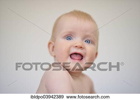 "Baby, 6 months, portrait" View Large Photo Image Stock Photo - "Baby, 6 months, portrait". Fotosearch