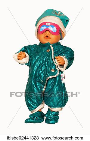 Baby Born doll with ski clothing View Large Photo Image Stock Photo - Baby Born doll with ski clothing. Fotosearch
