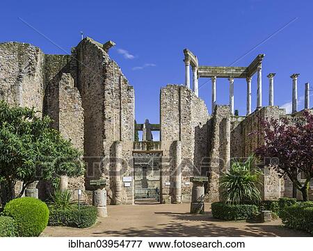 "Back of the Roman Theatre, Merida, Extremadura, Spain, Europe" View Large Photo Image Stock Photo - "Back of the Roman Theatre, Merida, Extremadura, Spain, Europe". Fotosearch