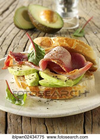 Stock Photography - Bacon and avocado sandwich. Fotosearch