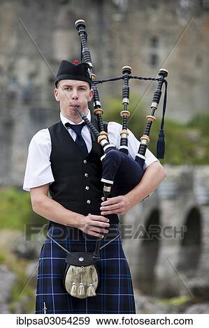 "Bagpiper, Loch Alsh, Scotland, United Kingdom, Europe" View Large Photo Image Stock Photo - "Bagpiper, Loch Alsh, Scotland, United Kingdom, Europe". Fotosearch
