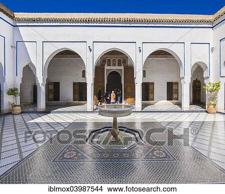 "Bahia Palace, Palais Bahia, built on behalf of the Grand Vizier Si Moussa in 1867, Medina, Marrakech, Marrakech-Tensift-El Haouz, Morocco, Africa" View Large Photo Image Picture - "Bahia Palace, Palais Bahia, built on behalf of the Grand Vizier Si Moussa in 1867, Medina, Marrakech, Marrakech-Tensift-El Haouz, Morocco, Africa". Fotosearch