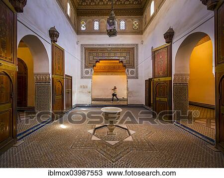 "Bahia Palace, Palais Bahia, built on behalf of the Grand Vizier Si Moussa in 1867, Medina, Marrakech, Marrakech-Tensift-El Haouz, Morocco, Africa" View Large Photo Image Stock Image - "Bahia Palace, Palais Bahia, built on behalf of the Grand Vizier Si Moussa in 1867, Medina, Marrakech, Marrakech-Tensift-El Haouz, Morocco, Africa". Fotosearch