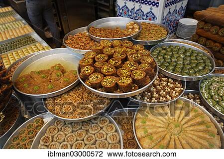 "Baklava and other Turkish sweets in the shop window of Hafiz Mustafa, Istanbul, Turkey, Europe, Istanbul, Istanbul Province, Turkey, Asia" View Large Photo Image Stock Image - "Baklava and other Turkish sweets in the shop window of Hafiz Mustafa, Istanbul, Turkey, Europe, Istanbul, Istanbul Province, Turkey, Asia". Fotosearch
