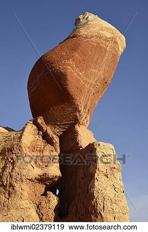 "Balanced Hoodoo, eroded hoodoos and rock formations in Blue Mosquito Canyon discolored by minerals, Coal Mine Mesa, Painted Desert, Hopi Reservation, Navajo Nation Reservation, Arizona, Southwest, United States of America, USA" View Large Photo Image Stock Photo - "Balanced Hoodoo, eroded hoodoos and rock formations in Blue Mosquito Canyon discolored by minerals, Coal Mine Mesa, Painted Desert, Hopi Reservation, Navajo Nation Reservation, Arizona, Southwest, United States of America, USA". Fotosearch