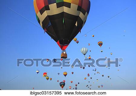 Stock Photography - "Ballooning Festival at Saint-Jean-sur-Richelieu, Quebec, Canada, Saint-Jean-sur-Richelieu, Quebec Province, Canada, North America". Fotosearch