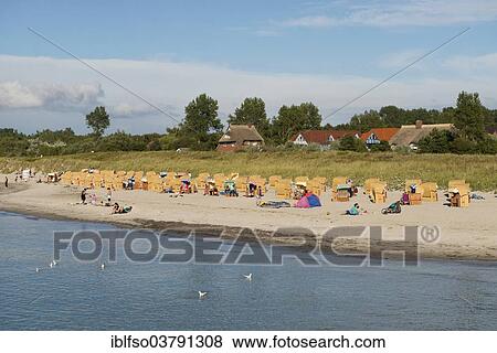 Stock Photo - "Baltic Sea and beach, Wustrow resort, Mecklenburg-Vorpommern, Germany, Europe". Fotosearch