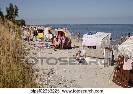 "Baltic Sea beach and roofed wicker beach chairs in Pottloch, municipality of Kronsgaard, Schleswig-Holstein, Germany, Europe" View Large Photo Image Stock Photography - "Baltic Sea beach and roofed wicker beach chairs in Pottloch, municipality of Kronsgaard, Schleswig-Holstein, Germany, Europe". Fotosearch