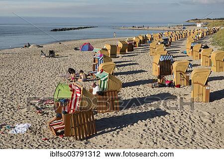 "Baltic Sea, beach and wicker beach chairs, Wustrow resort, Mecklenburg-Vorpommern, Germany, Europe" View Large Photo Image Stock Image - "Baltic Sea, beach and wicker beach chairs, Wustrow resort, Mecklenburg-Vorpommern, Germany, Europe". Fotosearch