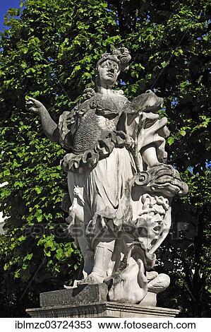"Balustrade statue of the goddess Athena, 1689, Palace Gardens of Schloss Mirabell Palace, Salzburg, Salzburg State, Austria, Europe" View Large Photo Image Stock Image - "Balustrade statue of the goddess Athena, 1689, Palace Gardens of Schloss Mirabell Palace, Salzburg, Salzburg State, Austria, Europe". Fotosearch