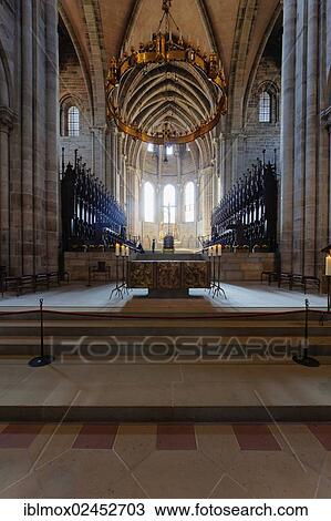 Stock Image - "Bamberg Cathedral, interior view, Bamberg, Upper Franconia, Bavaria, Germany, Europe, PublicGround, Europe". Fotosearch