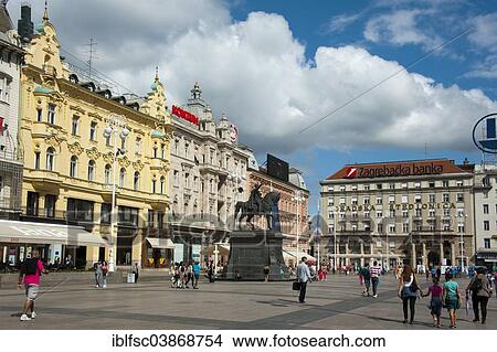 "Ban Jelacic Square, Lower Town, Zagreb, Croatia, Europe" View Large Photo Image Picture - "Ban Jelacic Square, Lower Town, Zagreb, Croatia, Europe". Fotosearch