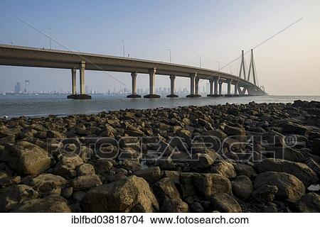 "Bandra–Worli Sea Link, or Rajiv Gandhi Sea Link, Mahim Bay, Mumbai, Maharashtra, India, Asia" View Large Photo Image Picture - "Bandra–Worli Sea Link, or Rajiv Gandhi Sea Link, Mahim Bay, Mumbai, Maharashtra, India, Asia". Fotosearch