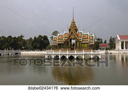 "Bang Pa-In, Aisawan-Thippayat Pavilion, summer palace of the royal family, Ayutthaya, Thailand, Asia" View Large Photo Image Stock Photograph - "Bang Pa-In, Aisawan-Thippayat Pavilion, summer palace of the royal family, Ayutthaya, Thailand, Asia". Fotosearch