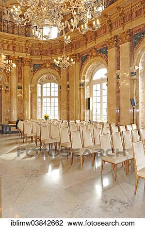 Stock Image - "Banquet hall, New Palace, Stuttgart, Baden-Wurttemberg, Germany, Europe". Fotosearch
