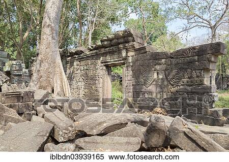 Stock Photography - "Banteay Chhmar temple ruins, Banteay Chhmar, Cambodia, Asia". Fotosearch