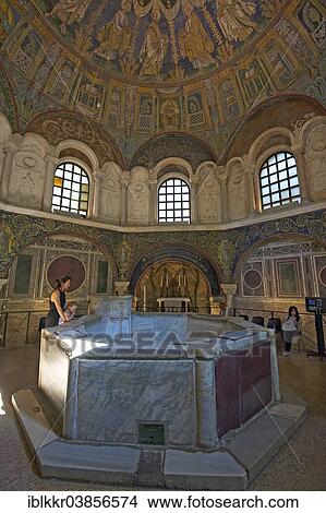 Picture - "Baptistery of the Cathedral of Ravenna, UNESCO World Heritage Site, Ravenna, Adriatic, Emilia-Romagna region, Italy, Europe". Fotosearch