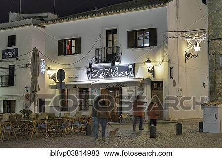 "Bar """"La Plaza"""" on the church square, Altea, Costa Blanca, Province of Alicante, Spain, Europe" View Large Photo Image Stock Image - "Bar """"La Plaza"""" on the church square, Altea, Costa Blanca, Province of Alicante, Spain, Europe". Fotosearch
