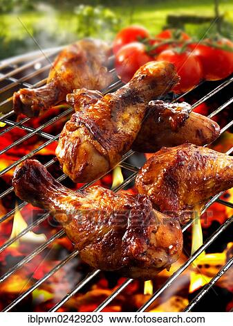 Barbecue chicken legs and thighs on a BBQ grill View Large Photo Image Stock Image - Barbecue chicken legs and thighs on a BBQ grill. Fotosearch