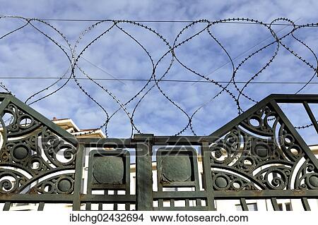 "Barbed wire around abandoned building, Puy de Dome, Auvergne, France, Europe" View Large Photo Image Picture - "Barbed wire around abandoned building, Puy de Dome, Auvergne, France, Europe". Fotosearch