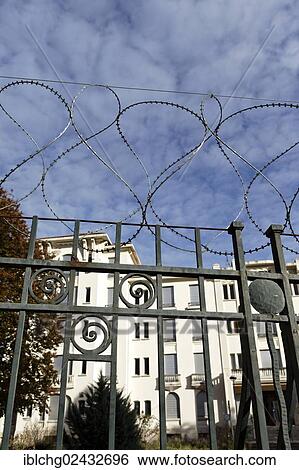 "Barbed wire around an abandoned building, Puy de Dome, Auvergne, France, Europe" View Large Photo Image Stock Photograph - "Barbed wire around an abandoned building, Puy de Dome, Auvergne, France, Europe". Fotosearch