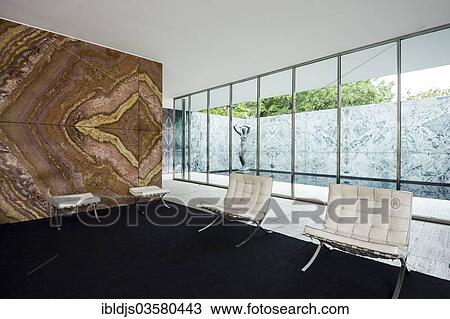 "Barcelona Pavilion, reconstructed German Pavilion for the 1929 World Fair, by architect Ludwig Mies van der Rohe, Barcelona, Catalonia, Spain, Europe" View Large Photo Image Stock Image - "Barcelona Pavilion, reconstructed German Pavilion for the 1929 World Fair, by architect Ludwig Mies van der Rohe, Barcelona, Catalonia, Spain, Europe". Fotosearch