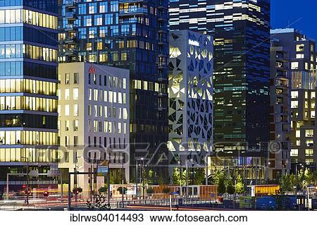 "Barcode Project buildings at night, Oslo, Norway, Europe" View Large Photo Image Stock Image - "Barcode Project buildings at night, Oslo, Norway, Europe". Fotosearch